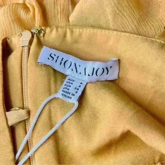 NEW Shona Joy Iris Pin Frill Midi Dress in Saffon Yellow Size Xtra Small - Picture 10 of 14